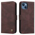 Tree Pattern For iPhone 13 mini 5.4 inch Metal Button Decor Stand Wallet PU Leather Phone Case Cover For Cheap