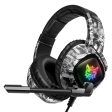 ONIKUMA K19 Camouflage Wired Gaming Heaset PS4 PC Gamer Stereo Headphones with Mic and LED Light For Sale