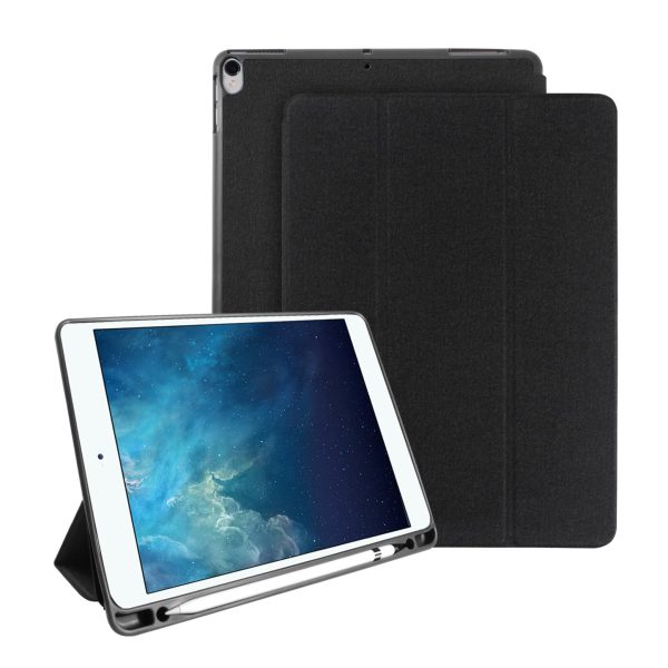 MUTURAL Smart Stand Jeans Cloth Texture PU Leather Case with Pen Slot for iPad Air 10.5 (2019)   Pro 10.5-inch (2017) Fashion