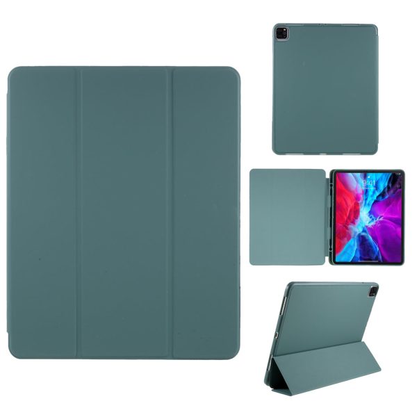 Pen Slot Design Smooth-Feeling Tri-fold Stand Leather Case with Sleep Wake Function for iPad Pro 12.9-inch (2020) on Sale