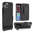 Anti-Drop Light Stylish Woven Texture Swivel Belt Clip Kickstand PC + TPU Hybrid Case for iPhone 13 mini 5.4 inch Online Hot Sale