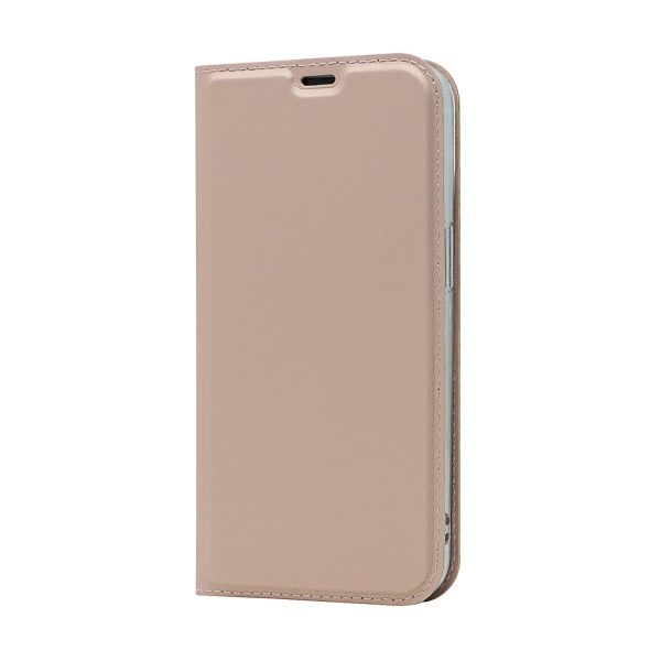 All-around Protection Auto-absorbed Fashion Solid Color Card Slot Shockproof Leather Phone Cover Case with Stand for iPhone 13 Pro 6.1 inch Supply