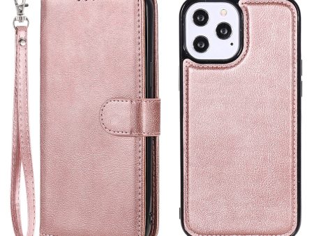 Anti-fall Magnetic KT Leather Series-3 Detachable 2-in-1 Wallet Stand Design Leather Case for iPhone 12 Pro Max 6.7 inch Online now