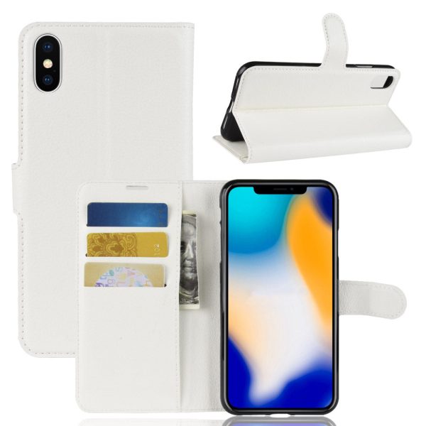 Litchi Texture Wallet Stand Leather Protective Phone Case for iPhone XS Max 6.5 inch Online now