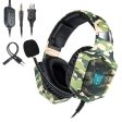 ONIKUMA K8 Camouflage Omnidirectional MIC USB Gaming Headset Wired Headphone Online now