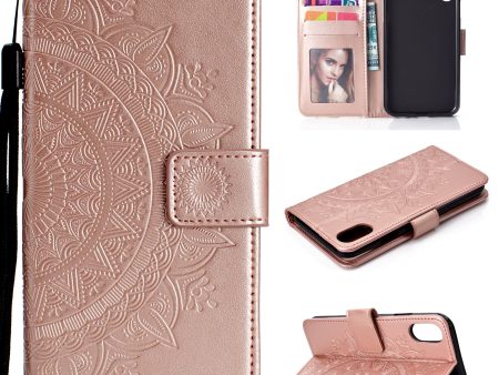 Imprinted Mandala Pattern Wallet Leather Phone Case for iPhone XR 6.1 inch Online now