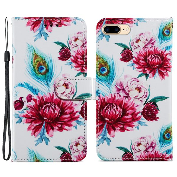 Pattern Printing Wallet Design Leather Phone Case Magnetic Clasp Cover with Stand for iPhone 7 Plus 5.5 inch 8 Plus 5.5 inch Online Hot Sale