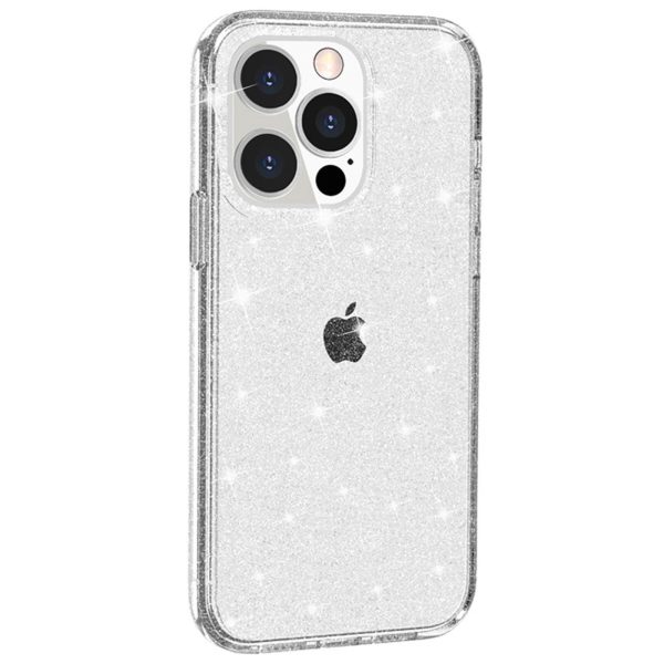 Glittery Powder Smart Phone Case for iPhone 14 Pro 6.1 inch, Anti-drop TPU Edge + PC Back Cover Discount