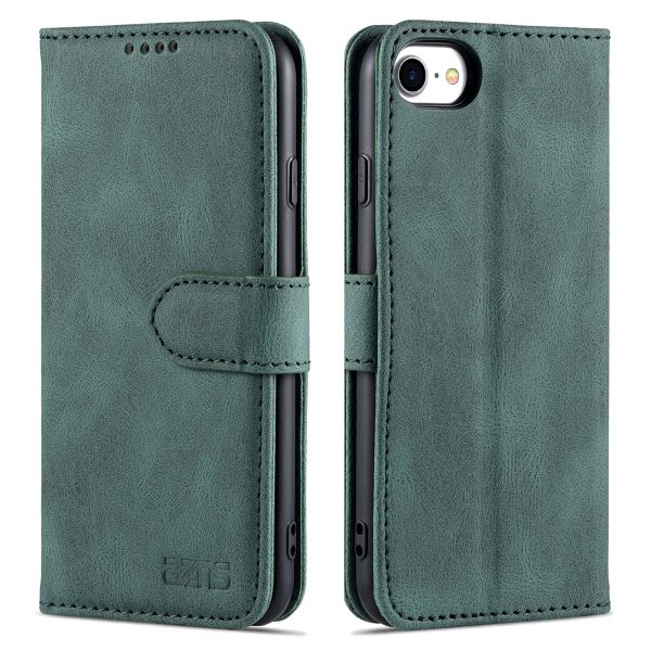 AZNS Shock-Absorbed Leather Phone Cover + Soft TPU Inner Shell Wallet Stand Case for iPhone SE (2022) SE (2020) 8 7 Cheap