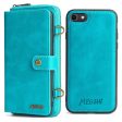 MEGSHI 020 Series Detachable 2-in-1 Scratch-resistant Magnetic Design Shockproof PU Leather and TPU Wallet Cover Shoulder Bag for iPhone SE (2022) SE (2020) 8 7 Online Hot Sale