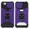 Camera Slider Protector Design Hybrid Phone Case Shell with Card Holder and Kickstand for iPhone SE (2022) SE (2020) 8 7 6 on Sale