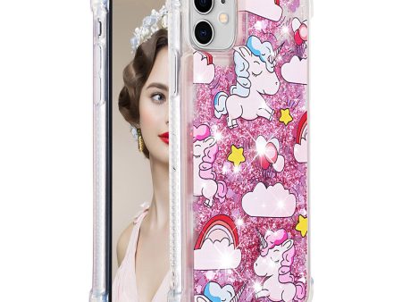 Pattern Printing Design Quicksand Moving Glitter Case Scratch-resistant Shockproof TPU Cover for iPhone 11 6.1 inch Supply