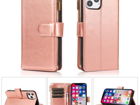 Crazy Horse Leather Coated TPU Wallet Phone Stand Case with 9 Card Slots Kickstand Shell for iPhone 12 Pro   iPhone 12 Supply