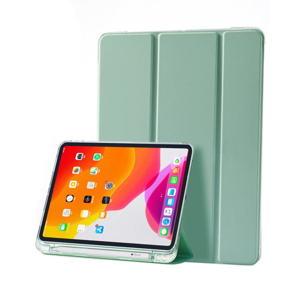 Auto-Sleep-and-Wake Function Leather Cover + Transparent TPU Inner Case with Pen Slot for iPad Pro 12.9-inch (2020) For Cheap