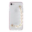 Anti-Drop Bi-color TPU Phone Case with Pearl Hand Strap for iPhone 7 4.7 inch 8 4.7 inch SE (2020) SE (2022) Discount