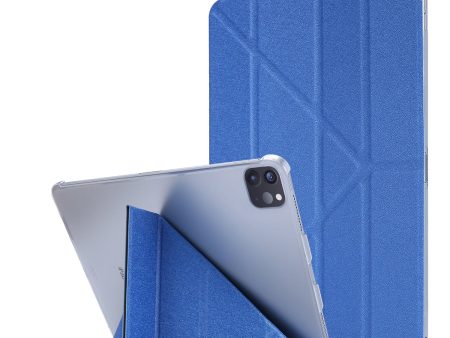 Silk Texture Origami Stand Leather Smart Tablet Cover Shell for iPad Air (2020) Air (2022) Online now