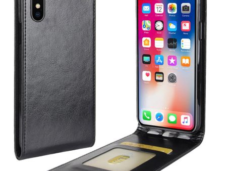 Crazy Horse Vertical Flip Leather Case with Card Slot for iPhone XS   X 5.8 inch Online now