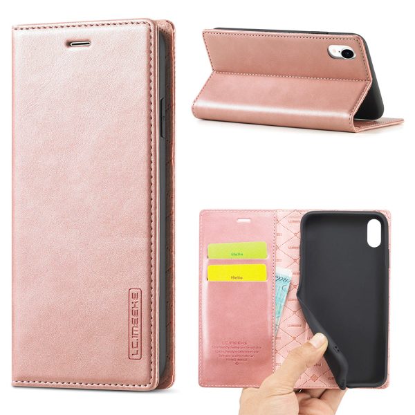 LC.IMEEKE TPU + PU Leather Strong Magnetic Phone Protective Shell for iPhone XR Sale