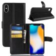 Litchi Texture Wallet Stand Leather Protective Phone Case for iPhone XS Max 6.5 inch Online now