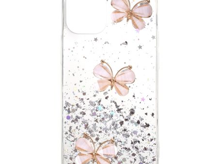 3D Butterfly Pattern Epoxy TPU Back Case for iPhone 12 Pro 12 For Cheap