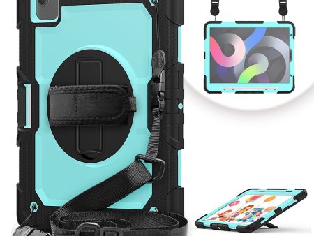 For Apple iPad Air (2020) Air (2022) Pro 11-inch (2020)(2018) PC + Silicone 360Â° Swivel Kickstand Tablet Case with Handy Strap and Shoulder Strap Online Hot Sale