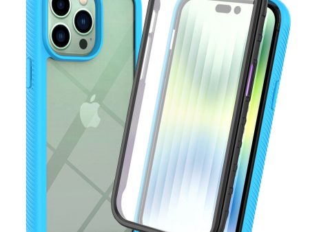 All-round Protection Phone Case for iPhone 14 Pro 6.1 inch, PC + TPU Hybrid Cover with PET Screen Protector Online now