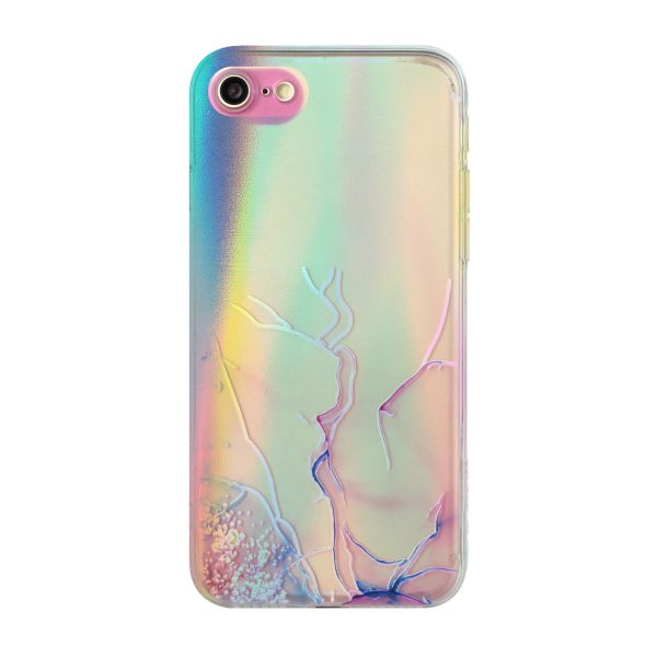 Bling Light Marble Pattern Colorful Laser Flexible TPU Phone Cover Case for iPhone 7 4.7 inch 8 4.7 inch SE (2020) SE (2022) Online Hot Sale