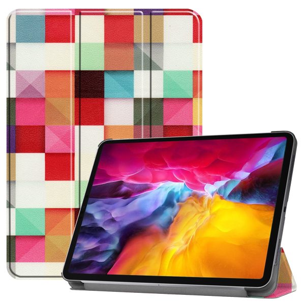 Pattern Printing Tri-fold Stand Case for iPad Pro 11-inch (2021), Folio PU Leather Auto Wake Sleep Cover with Pen Slot on Sale