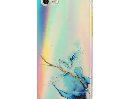 Bling Light Marble Pattern Colorful Laser Flexible TPU Phone Cover Case for iPhone 7 4.7 inch 8 4.7 inch SE (2020) SE (2022) Online Hot Sale