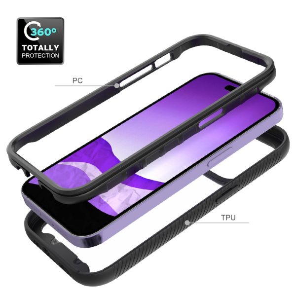 Drop-proof Hybrid Phone Case for iPhone 14 Pro 6.1 inch, TPU Frame PC + Acrylic Back Cover For Cheap