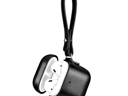 ICARER Cowhide Leather AirPods Case with Strap for Apple AirPods with Wireless Charging Case (2019)   AirPods with Charging Case (2019) (2016) on Sale