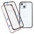 Double-Sided High-Transparent Tempered Glass + Detachable 2-in-1 Magnetic Metal Frame Phone Case for iPhone 13 mini 5.4 inch Supply