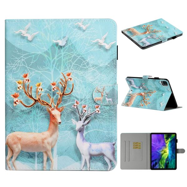 Pattern Printing Leather Stand Shell with Card Slots for iPad Pro 11-inch (2020) (2018) Sale